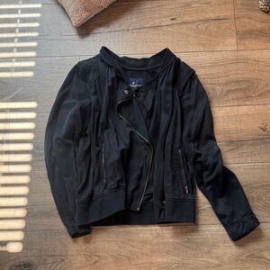 American Eagle Outfitters Black Bomber Jacket